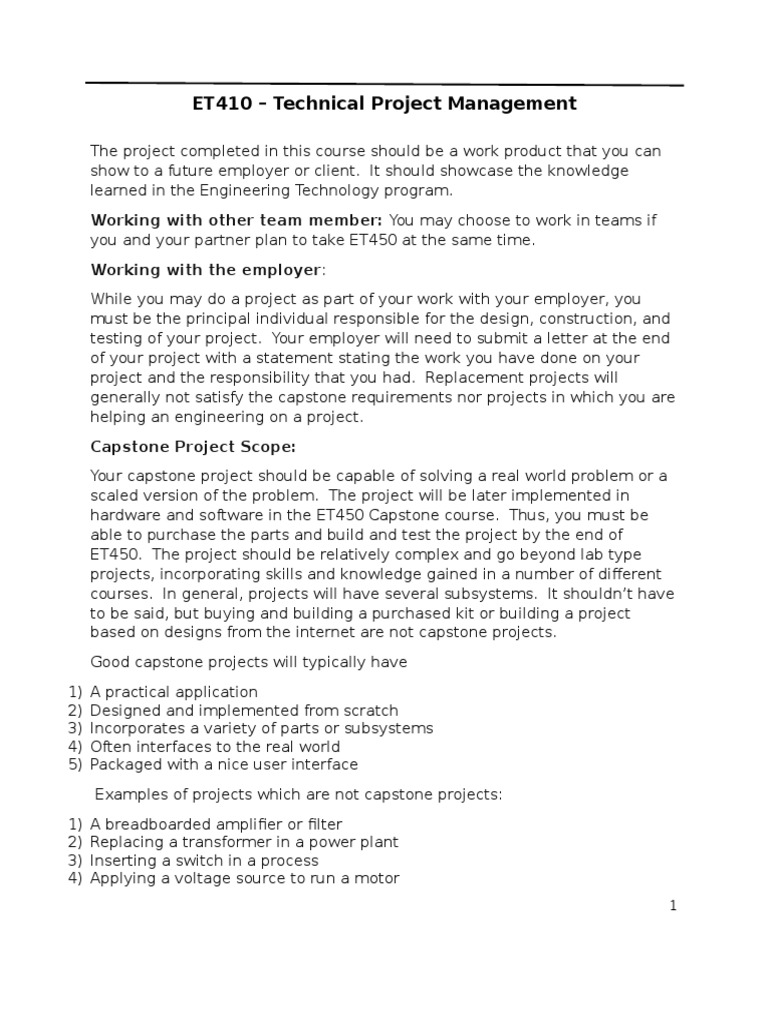 Capstone project ideas picture