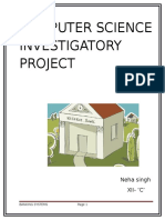 Computer Science Investigatory Project: Neha Singh XII - C'