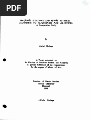 65288444 Maqamat Stations And Aḥwal States According To Al - 