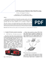 Application of The Optical 3D Measurement Methods in Sheet Metal Processing