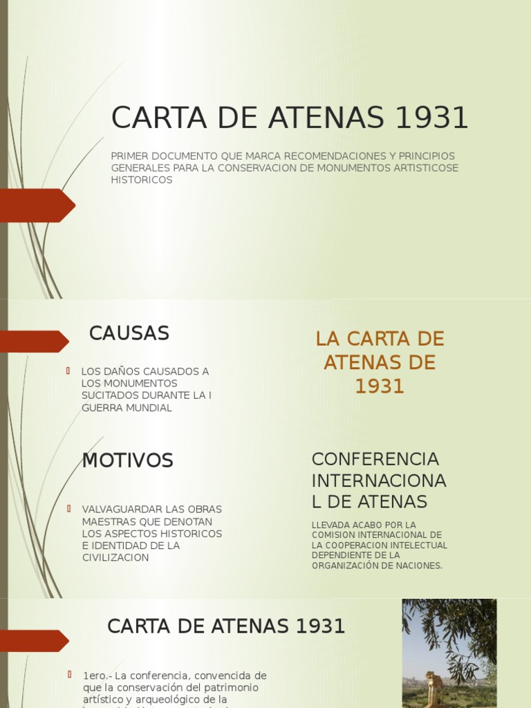 Carta de Atenas 1931 Ultimo Excavación (Arqueología) Museo