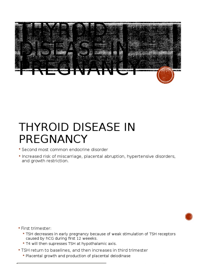 Thyroid Disorders in Pregnancy Overview | PDF | Hypothyroidism ...