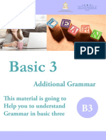 Basic 3: Additional Grammar