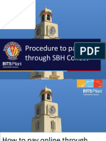 Procedure To Pay Through SBH Collect: BITS Pilani