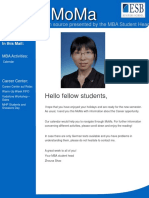 Hello Fellow Students,: Your Weekly Information Source Presented by The MBA Student Head