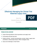 Effectively Managing The Clinical Trial Materials Supply Chain