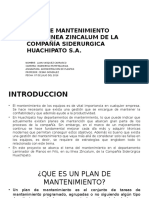 Plan de mantenimiento para línea Zincalum de Huachipato S.A