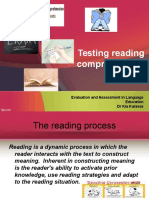 Testing Reading Comprehension: Evaluation and Assessment in Language Education DR Kia Karavas