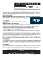 2008 Artist Trust Grants For Artist Projects (GAP) : Deadline: February 22, 2008