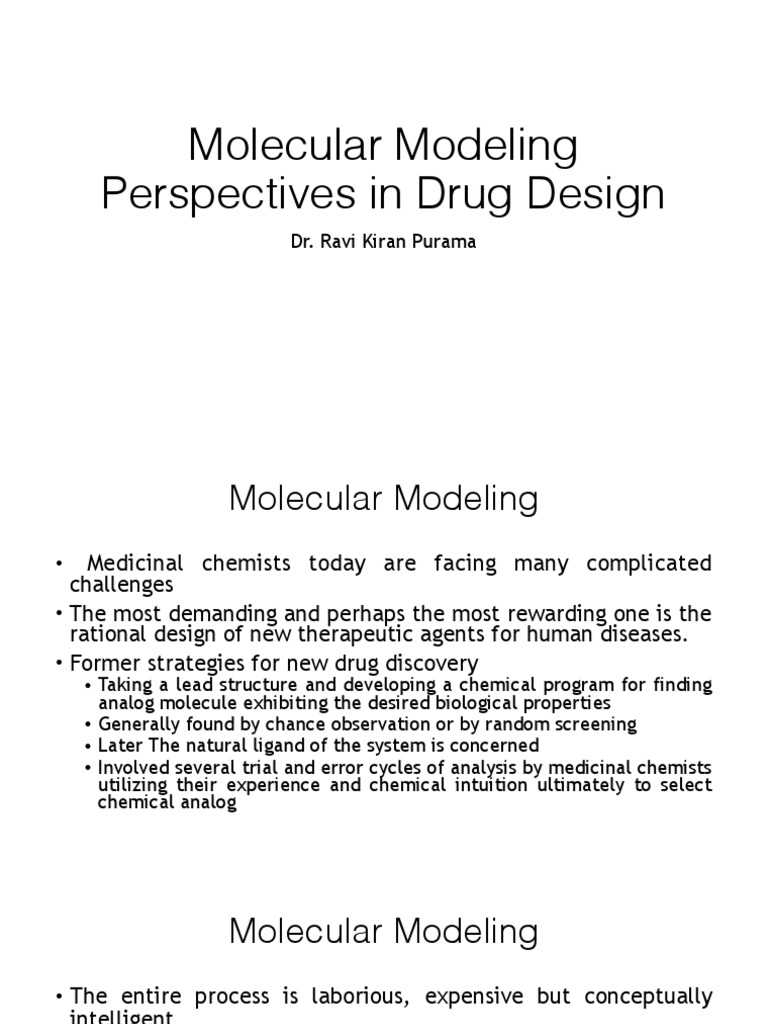 Molecular Modelling and Drug Design PDF Drug Design Quantitative