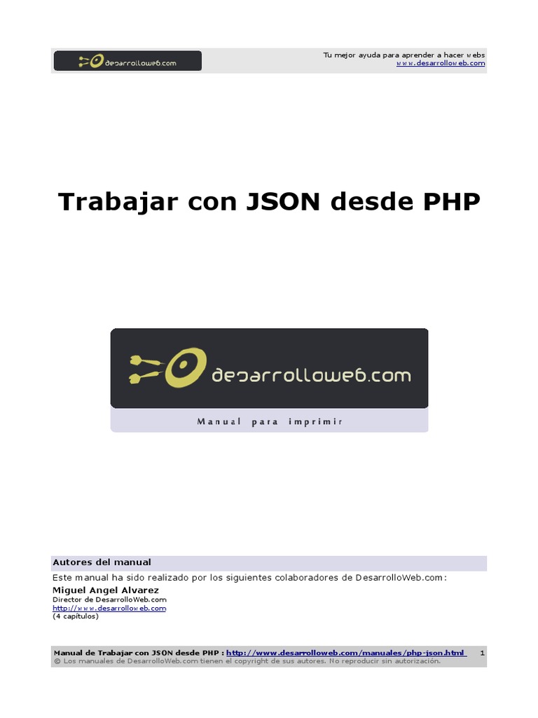 Trabajar Json PHP | PDF | Json | Php