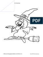 Halloween Witch #3 - Balancing Witch Coloring Page: Graphic ©2009 Jupiterimages Corp