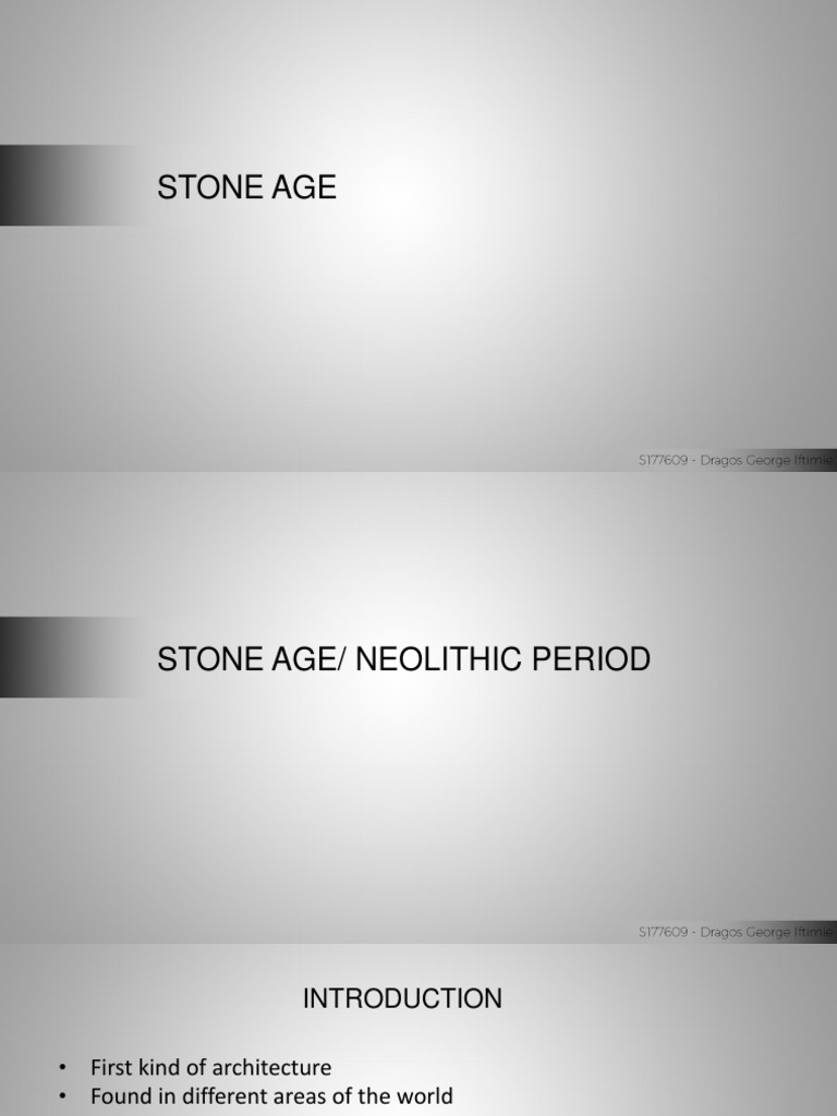 Stone Age Neolithic Architecture and Materials | PDF | Neolithic ...
