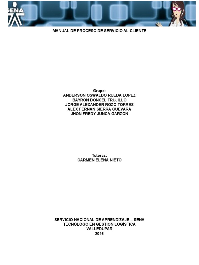 Manual de Proceso de Servicio al Cliente | PDF | Servicio al Cliente ...