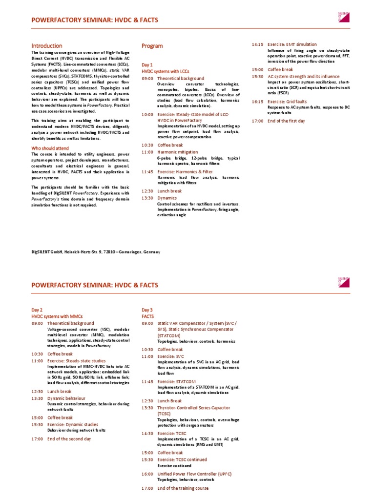 Hvdc Facts Program En Pdf High Voltage Direct Current Electrical
