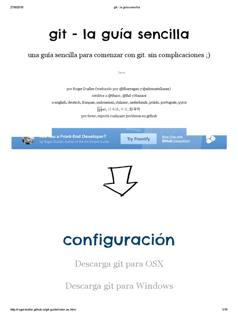 Git La Guía Sencilla Pdf Control De Versiones Tecnología De