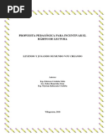 Propuesta Pedagógica para Incentivar El Hábito de Lectura