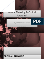 Critical Thinking & Critical Appraisal