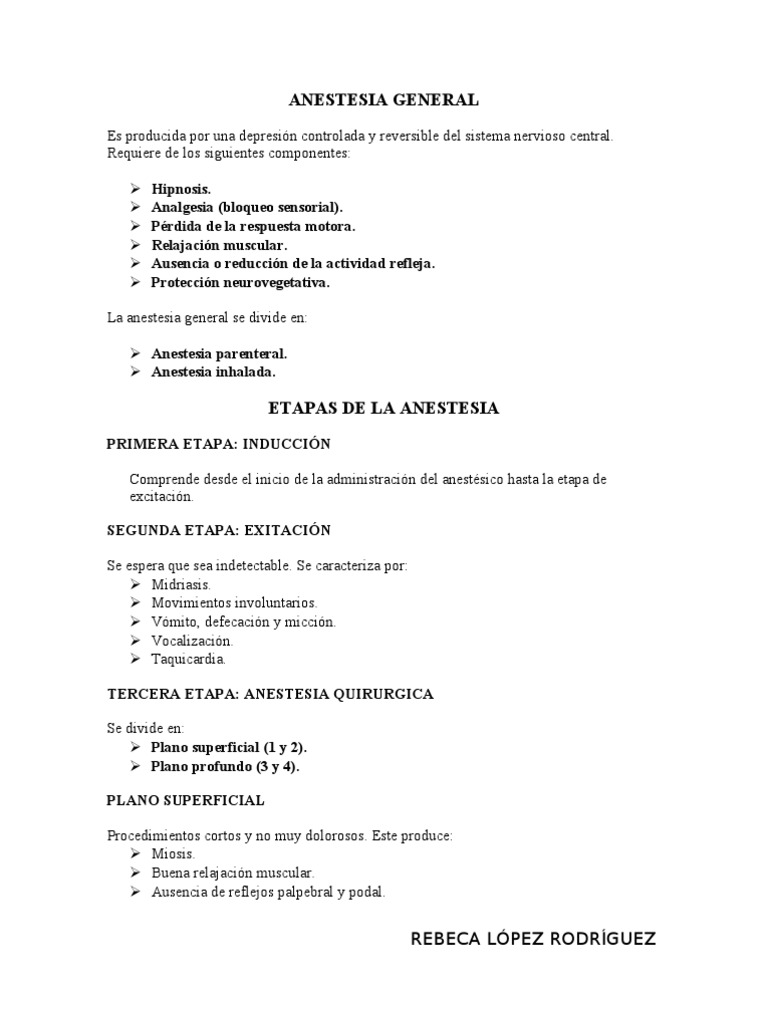 Anestesia General
