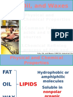 Fats Oil Waxes Extraction Refining Properties