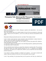 Persuasive Talk Advanced NLP Persuasion Techniques Through Presentation