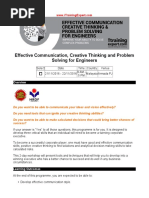 Effective Communication, Creative-Thinking and-Problem-Solving for Engineers