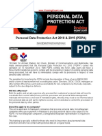 Personal Data Protection Act 2010 & 2015 (PDPA)