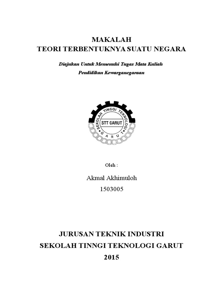 Makalah Terbentuknya Suatu Negara