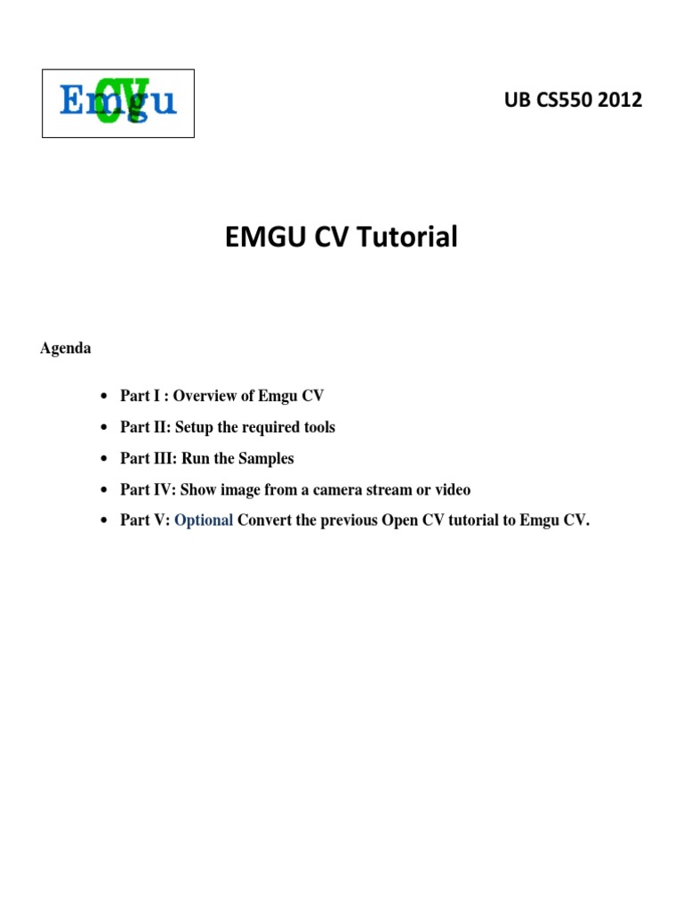 Emgu CV Tutorial Skander PDF | PDF | Microsoft Visual Studio ...