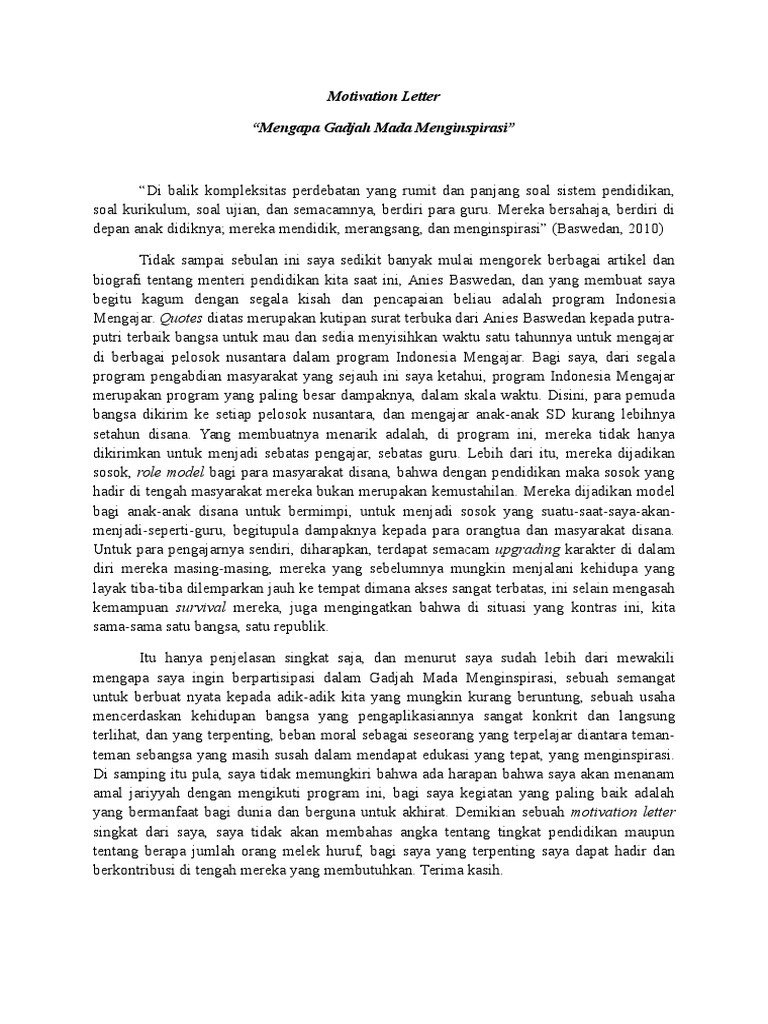 GMenginspirasi Motivation Letter