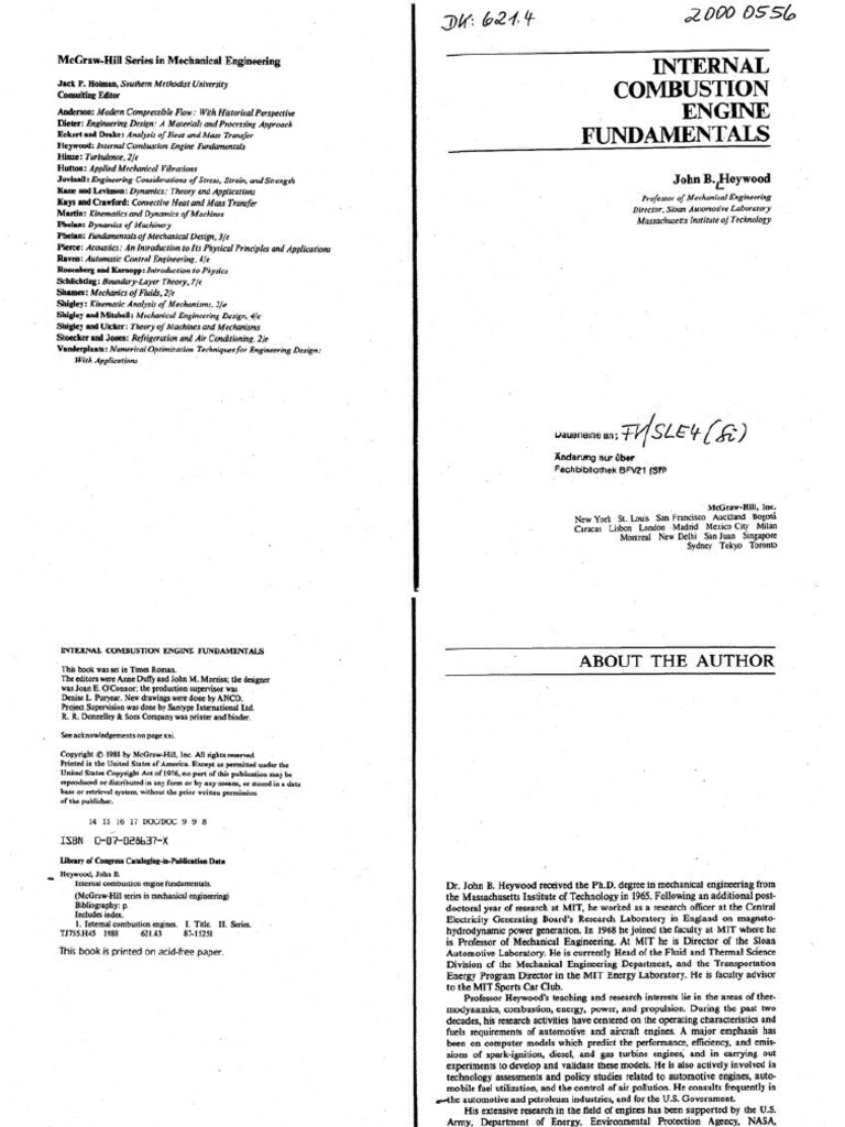 Internal Combustion Engines Fundamentals by J.B.heywood PDF