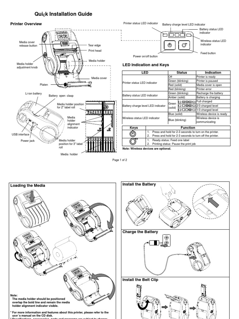 Quick Printer Installation Guide | PDF