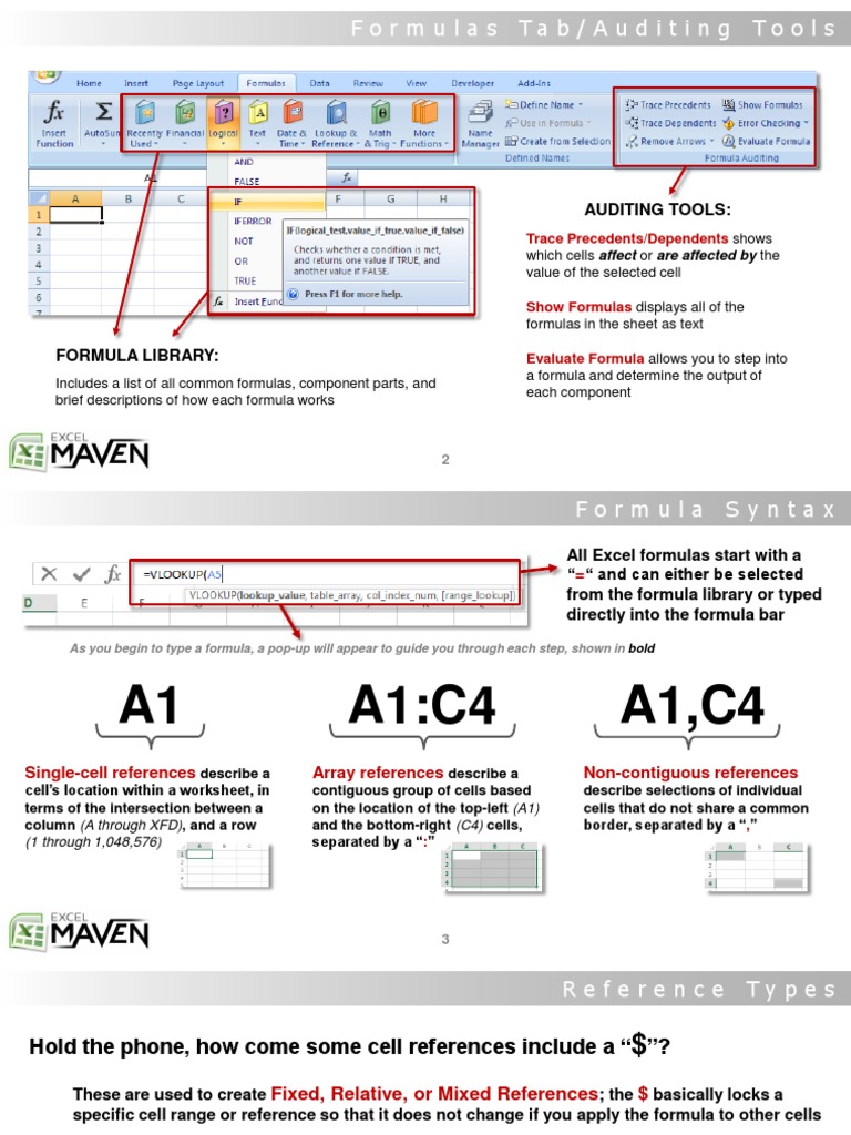2 Excel For Analysts Formulas 101 | PDF | Microsoft Excel | Array Data ...