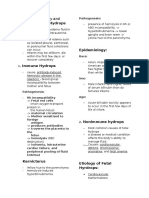 Diseases of Infancy and Childhood - Fetal Hydrops