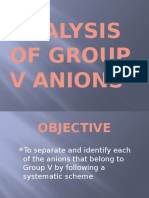 ANALYSIS of Group V Anions