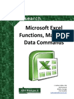 2010 Excel Functions Macros and Data Commands Manual As of March 2010