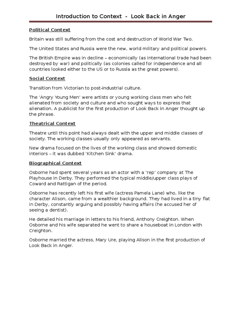 Introduction To Context Notes Hand Out With Intro Lesson | PDF | Classics