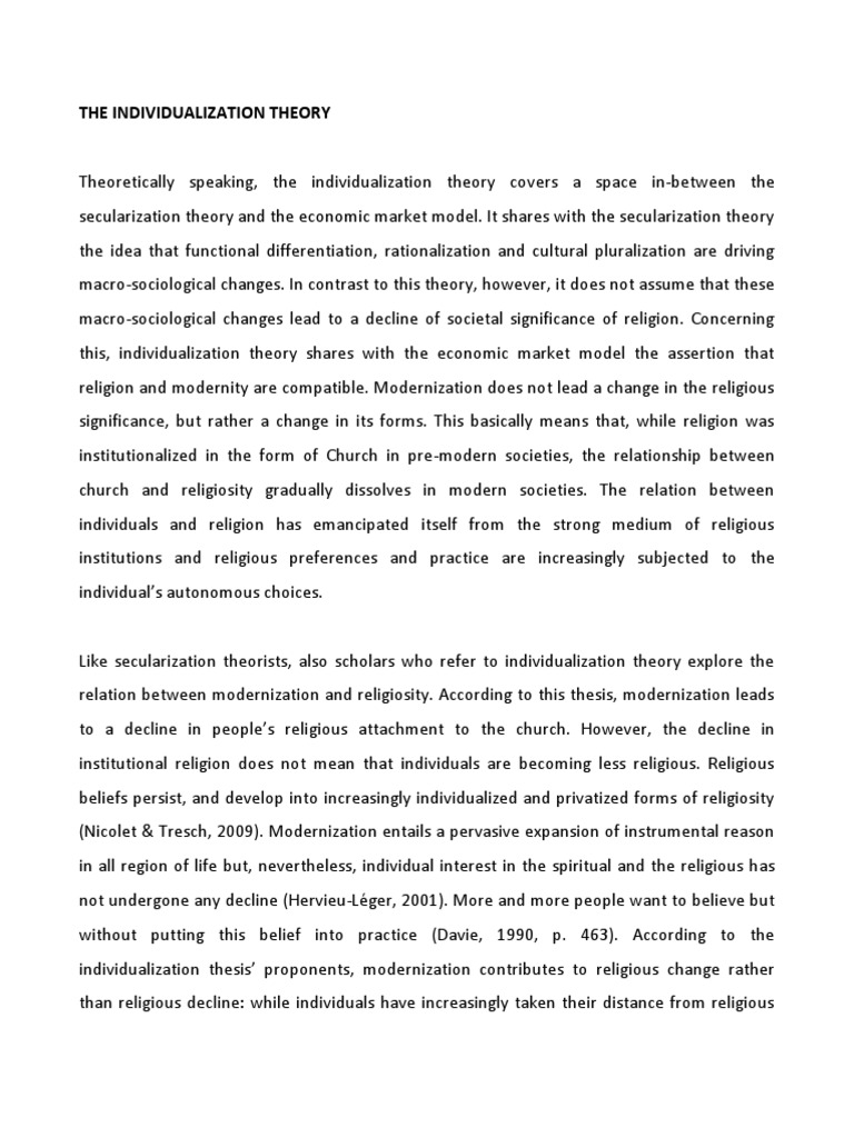 Individualization Theory | PDF | Spirituality | World View