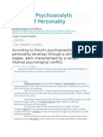 Freudian Psychoanalytic Theory of Personality