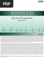 Apollo Global Management, LLC August Investor Presentation