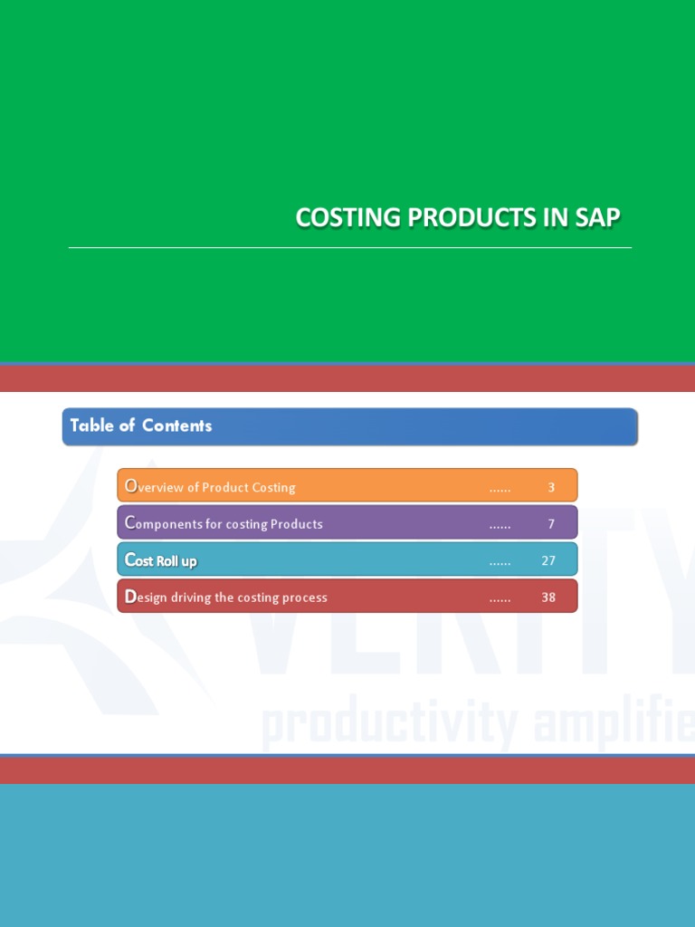 Costing Products in Sap PDF