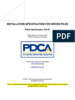 Installation Specification For Driven Piles