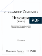 Zemlinsky Humoreske Score