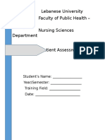 Patient Assessment Form