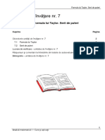Unitatea 7 - Formula Lui Taylor. Serii de Puteri PDF