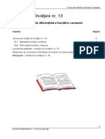 Unitatea 13 - Teoria Diferentiala A Functiilor Compuse PDF