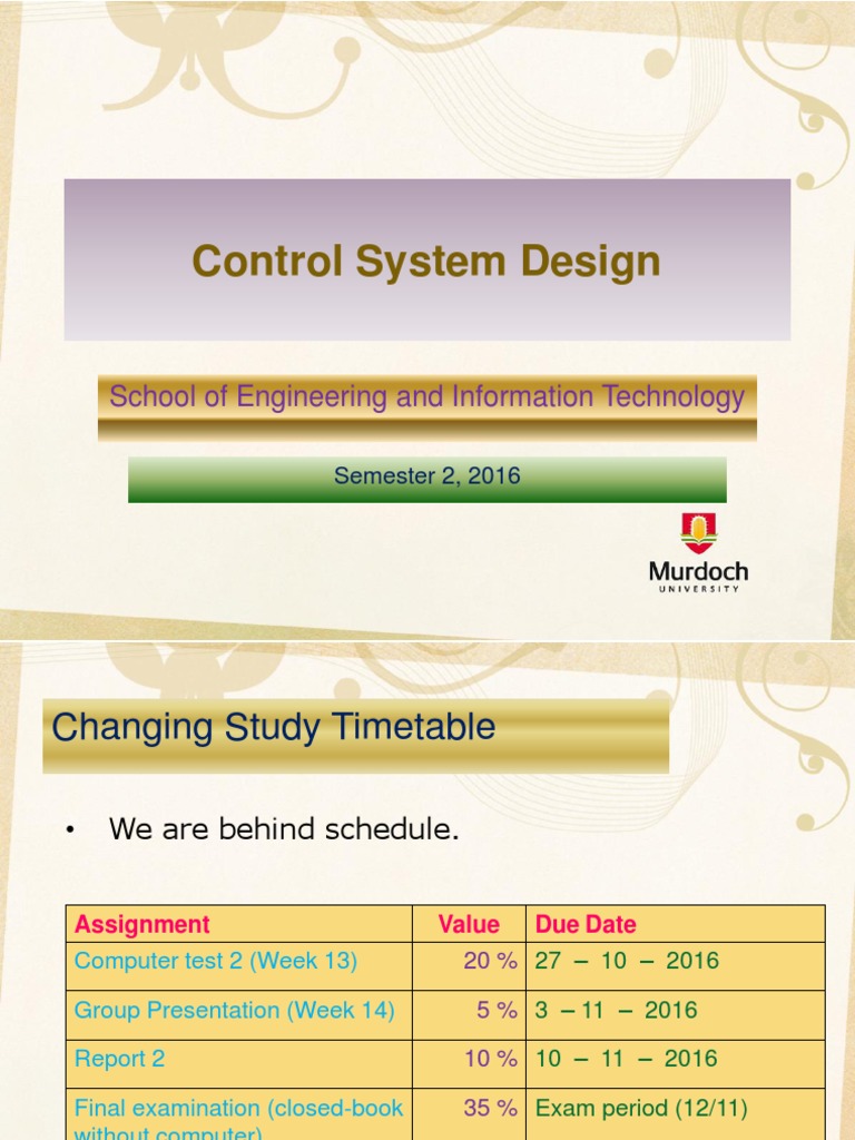 Control System Design Overview 2016 | PDF | Chemical Reactor | Control ...