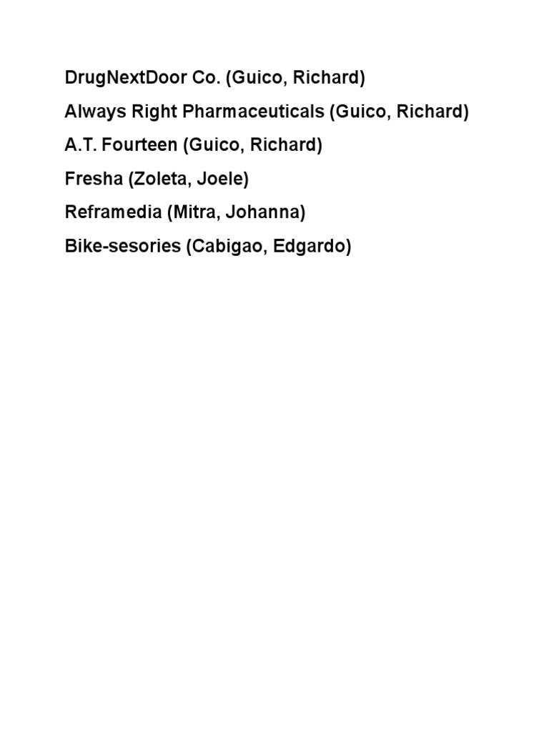 Company Names | PDF