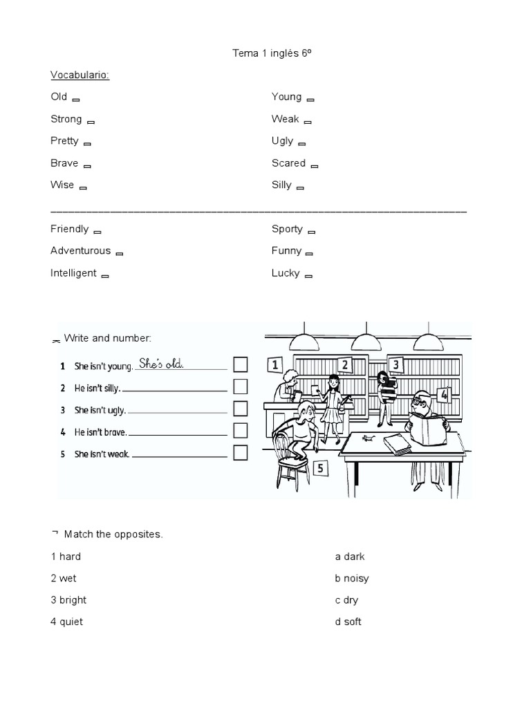 Tema 1 Inglés 6º | PDF