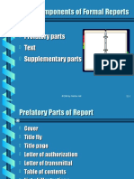 Parts of Reports:Three Components of Formal Reports
